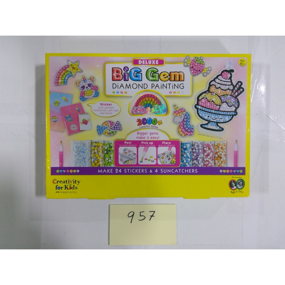 Creativity for Kids Big Gem Diamond Painting Kids OS Multicolor New Deluxe Kit